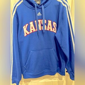 University of Kansas pullover hoodie.